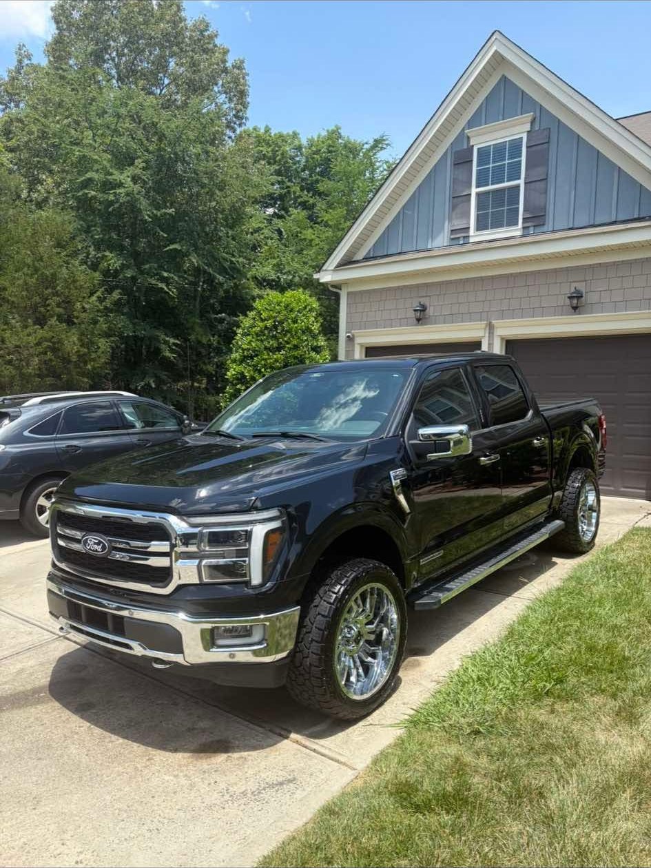Black Ford F-150 after a Premium Full Detail in a Lake Wylie driveway